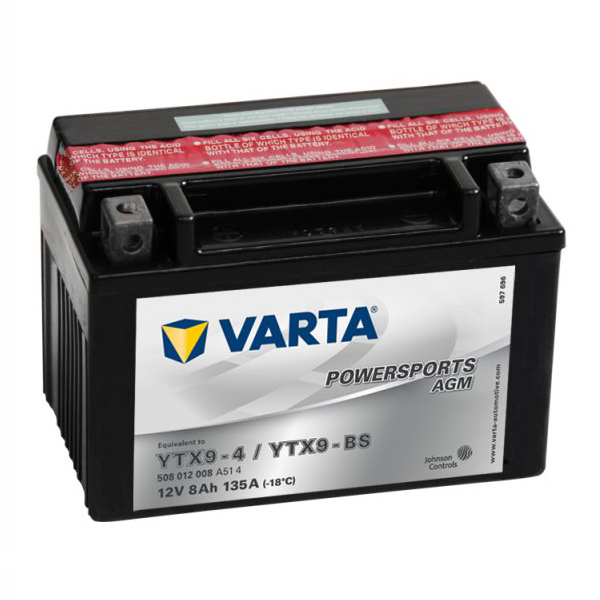 Varta 12V/8Ah moto LF (YTX9-4/YTX9-BS) Linhai M150, 200