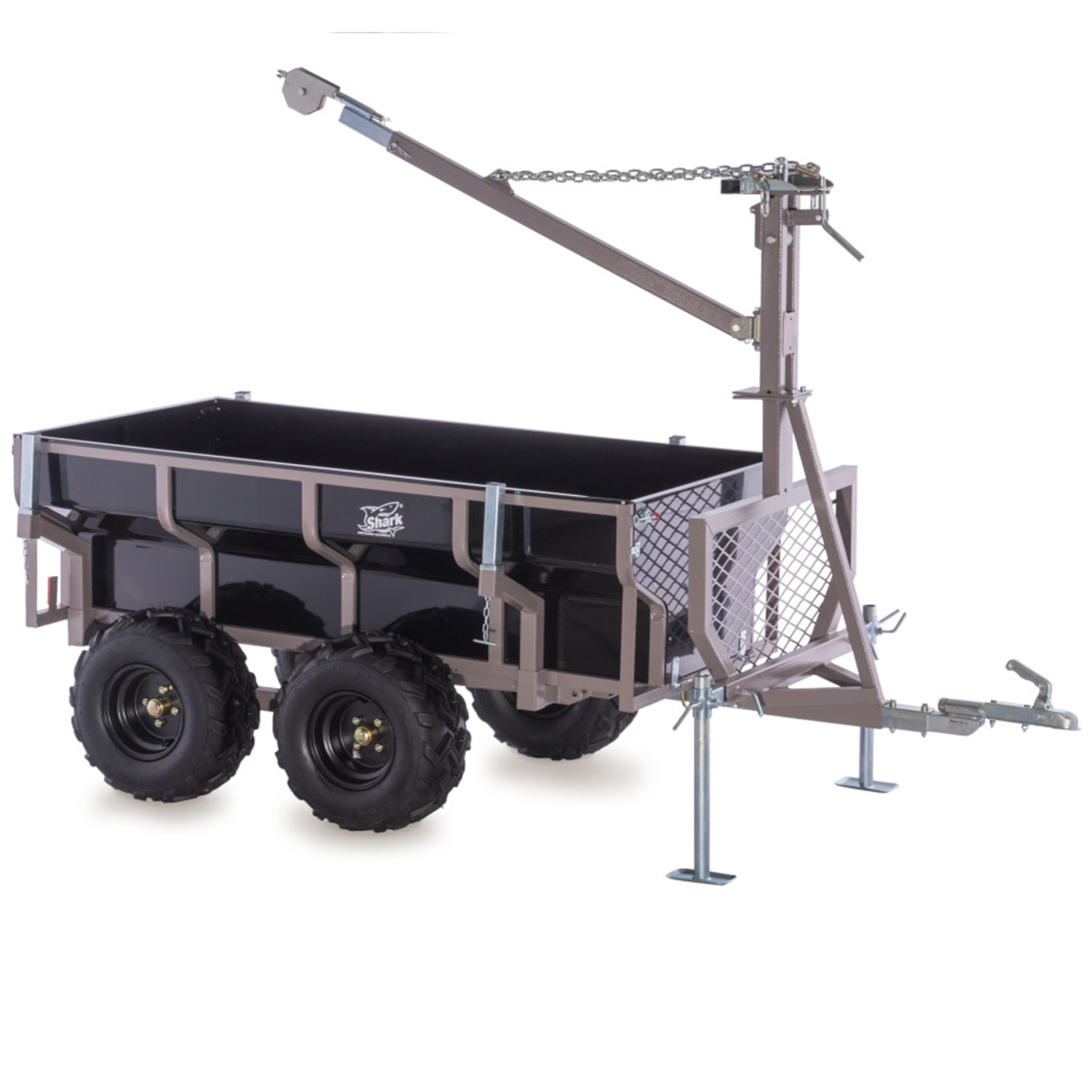 SHARK WOOD 1500, vozík za čtyřkolku, černý