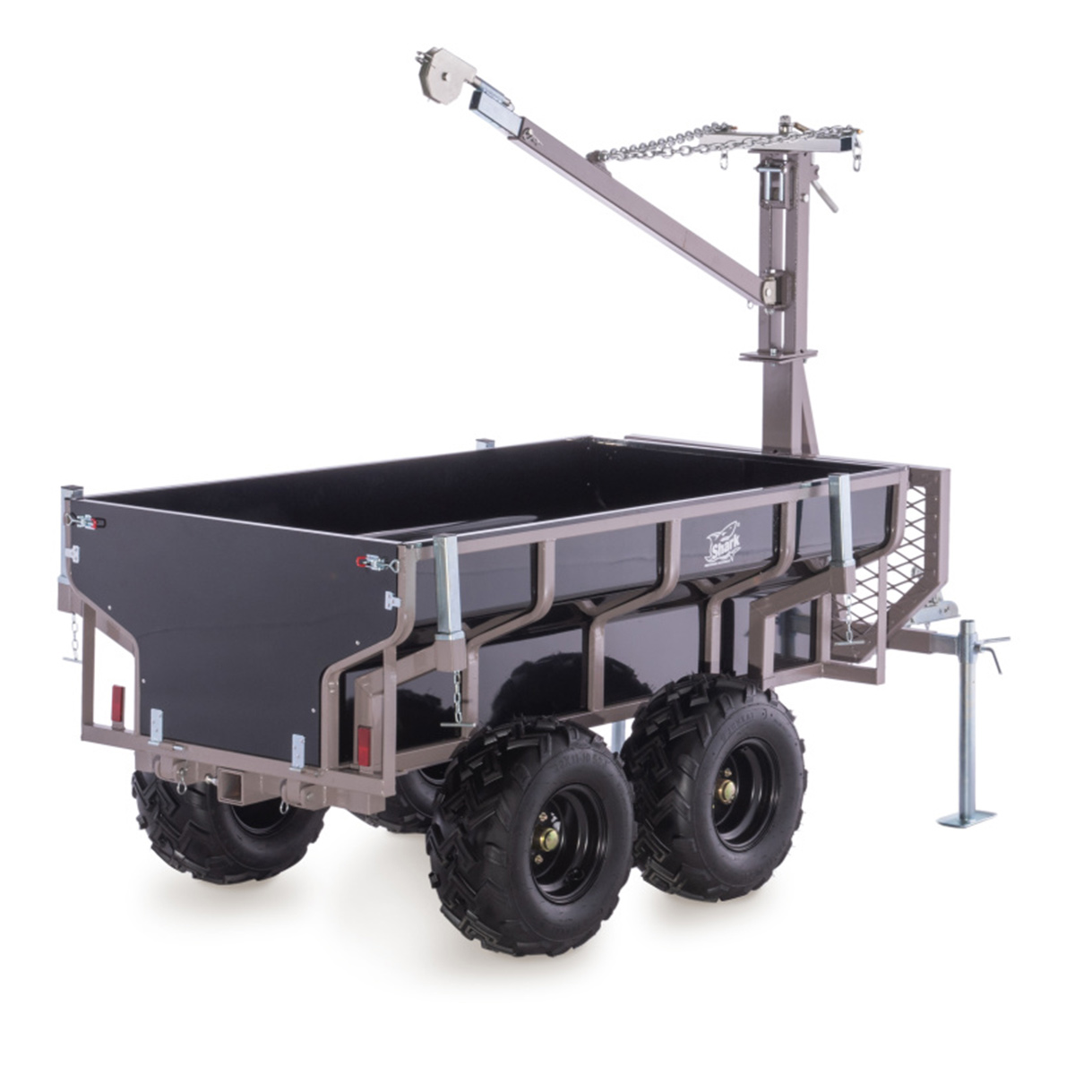 SHARK WOOD 1500, vozík za čtyřkolku, černý