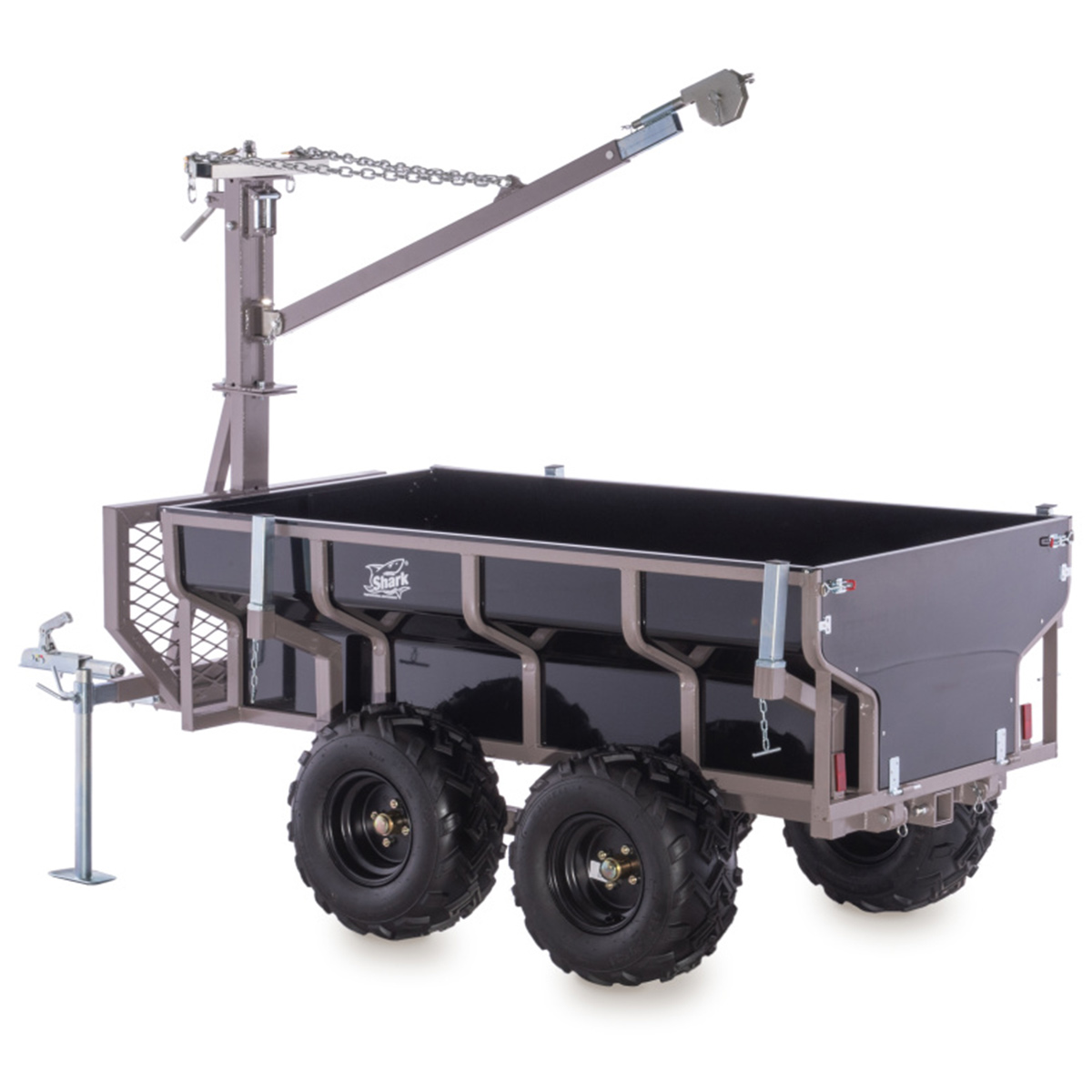 SHARK WOOD 1500, vozík za čtyřkolku, černý